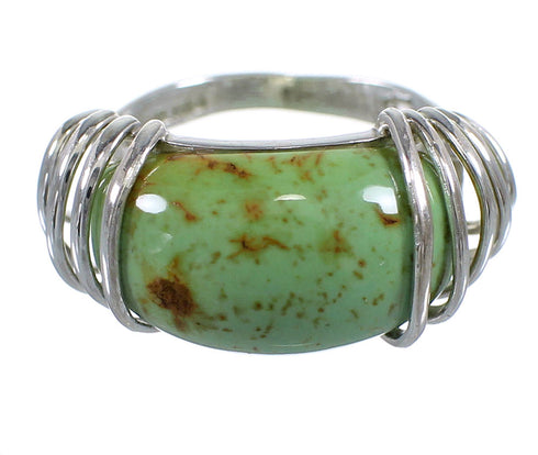 Southwest Turquoise And Sterling Silver Ring Size 5-3/4 RX80934